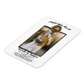 Dark Gold Wax Seal Foto Bruiloft Save the Date Magneet (Linkerzijde)