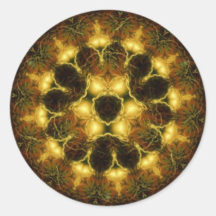 Dark Golden Forest geometrische kunst Sticker