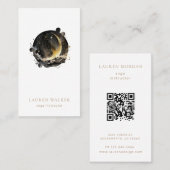 Dark Golden Moon Phases Yoga Studio Visitekaartje (Voorkant / Achterkant)