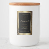 Dark Golden Sparkle Glitter Lijst Productlabel Voedselcontainer Etiket (Voorkant)