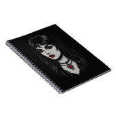 Dark goth woman notitieboek (Rechterzijde)