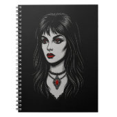 Dark goth woman notitieboek (Voorkant)