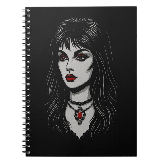 Dark goth woman notitieboek (Voorkant)