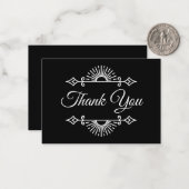 Dark Gothic Alternative Halloween wedding Notitiekaartje (Voorkant / Achterkant in situ)