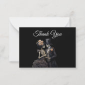 Dark Gothic Alternative Halloween wedding Notitiekaartje (Voorkant)