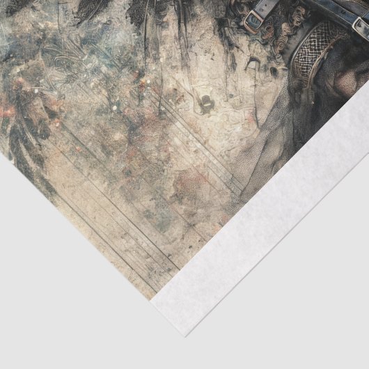 Dark Gothic Angel Decoupage Tissuepapier (Detail)