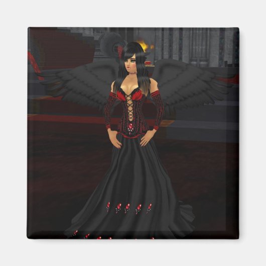 Dark Gothic Angel Magnet (Voorkant)
