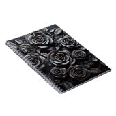 Dark Gothic Boho Black Roses Floral Notitieboek (Rechterzijde)
