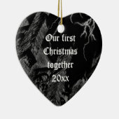 Dark Gothic eerste kerst hart ornament (Rechts)