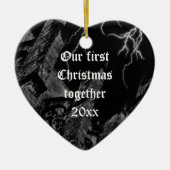 Dark Gothic eerste kerst hart ornament (Voorkant)