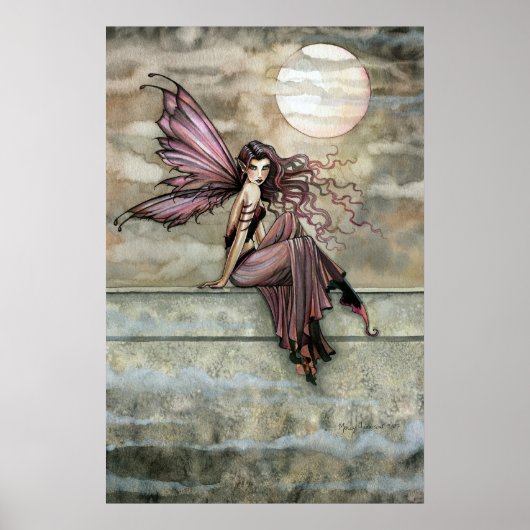 Dark Gothic Fairy Fantasy Poster Print (Voorkant)