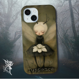  Dark Gothic Fairy met Flower Custom Name iPhone 15 Case