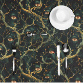 Dark Gothic Garden Macabre Eyes Goblincore Hallowe Tafelkleed