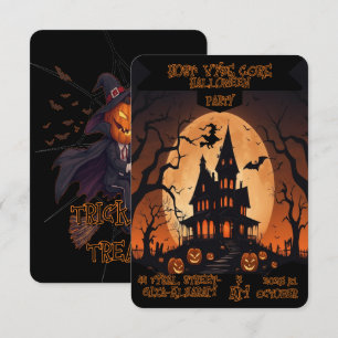 Dark Gothic Halloween Uitnodiging Horror Theme