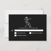 Dark Gothic Halloween Wedding RSVP Card Kaartje (Voorkant)