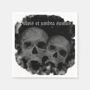 Dark Gothic Happy Halloween Skull Graphic Servet