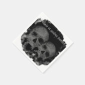 Dark Gothic Happy Halloween Skull Graphic Servet (Hoek)