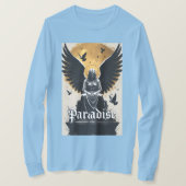 Dark Gothic Heaven Design with Halo & Wings T-shirt (Design voorkant)