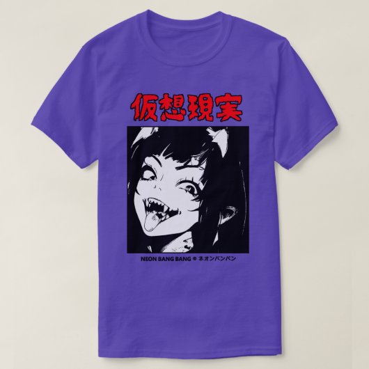 Dark Gothic HorrorDemon Meisje Lewd Japans Streetw T-shirt (Design voorkant)