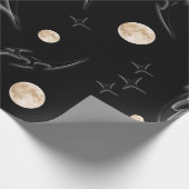 Dark Gothic Moon & Stars Wrapping Paper  Cadeaupapier (Hoek)