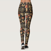 Dark Gothic Mushroom Specimen Dark Academia Moth Leggings (Achterkant)