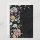 Dark Gothic Mysterieuze Gedempte Bloemen Blur Brun Kaart (Achterkant)