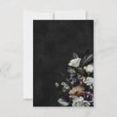 Dark Gothic Mysterieuze Gedempte Bloemen Blur Dine RSVP Kaartje (Achterkant)