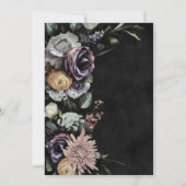 Dark Gothic Mysterieuze Gedempte Bloemen Blur Lunc Kaart (Achterkant)