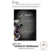 Dark Gothic Mysterieuze Gedempte Bloemen Vaag Deta Informatiekaartje