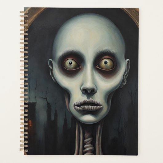 Dark Gothic Portrait Notitieboek – Mysterious Horr (Voorkant)