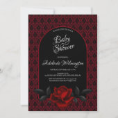 Dark Gothic Roos Baby shower Kaart (Voorkant)