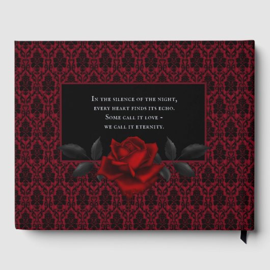 Dark Gothic Rose Wedding Gastenboek (Achterkant)
