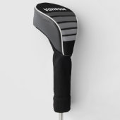 Dark Gradient Rainbow Across Striping with Name Golfheadcover (Schuin)