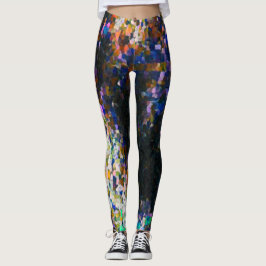 Dark Graffiti Paint Love Leggings