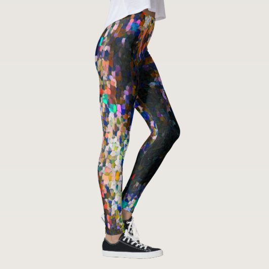 Dark Graffiti Paint Love Leggings (Rechts)