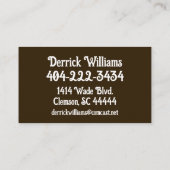 DARK GRAIN BUSINESS CARD VISITEKAARTJE (Achterkant)