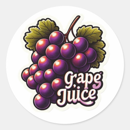 Dark Grape Juice Classic Ronde Sticker (Voorkant)