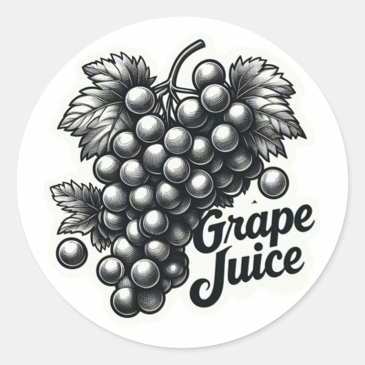 Dark Grape Juice Classic Ronde Sticker (Voorkant)