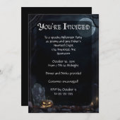 Dark Graveyard Halloween Party Kaart (Voorkant / Achterkant)