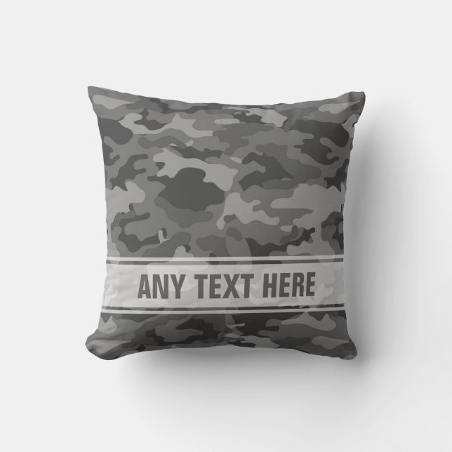 Dark Gray Camouflage in het leger #3 Pillow Kussen (Voorkant)