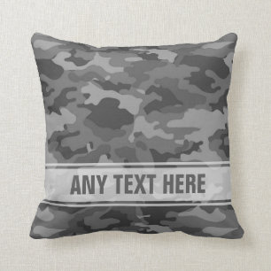 Dark Gray Camouflage in het leger #3 Pillow Kussen