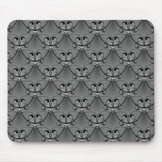 Dark Gray Classic Glam Mousepad Muismat (Voorkant)