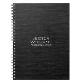 Dark Gray Fabric Texture Light Gray Typography Notitieboek (Voorkant)