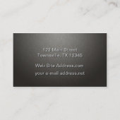 Dark Gray Flannel Weave Visitekaartje (Achterkant)