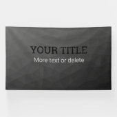 Dark gray geometric mesh Triangle custom text Spandoek (Horizontaal)