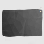 Dark gray gradient geometric mesh pattern golfhanddoek (Horizontaal)