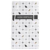 Dark Gray Graduation Caps and Diploma Pattern Klein Cadeauzakje (Voorkant)