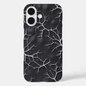Dark Gray iPhone Case with Branch Texture (Achterkant)