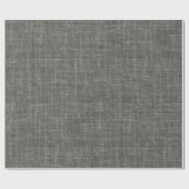Dark Gray Linen Cadeaupapier (Vlak)