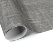 Dark Gray Linen Cadeaupapier (Rol Hoek)